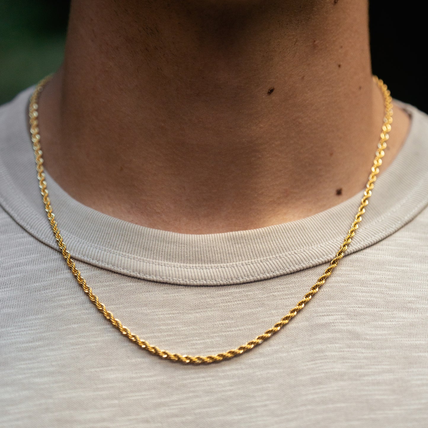 Cadena De Cuerda (Oro) 5mm